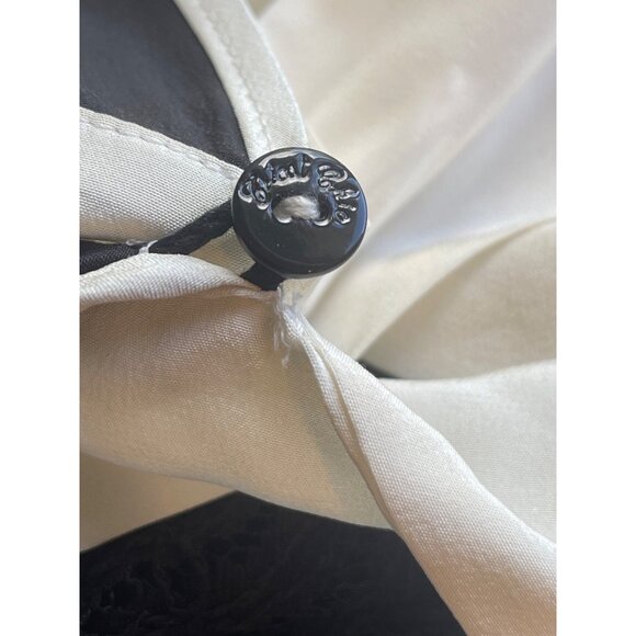 TRICOT Chic Italian womens silk mini dress size 10 black / white - Picture 13 of 15